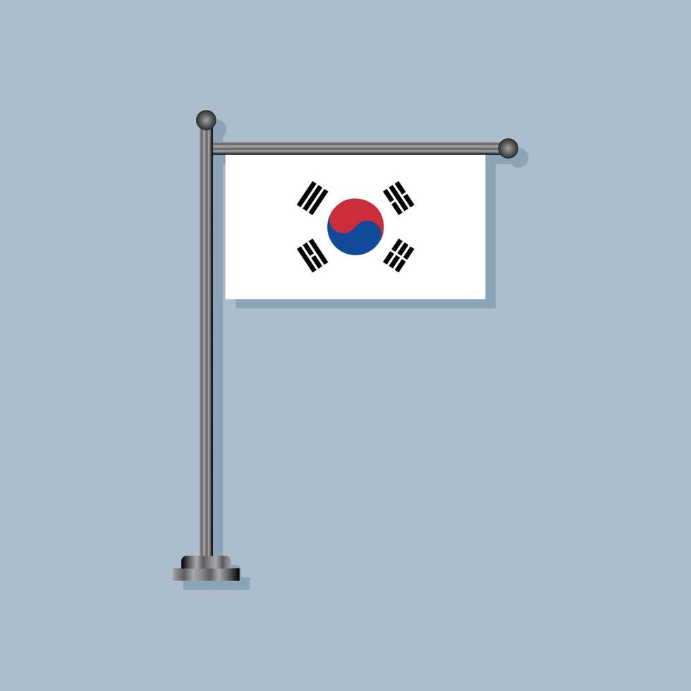 Illustration of South Korea flag Template vector