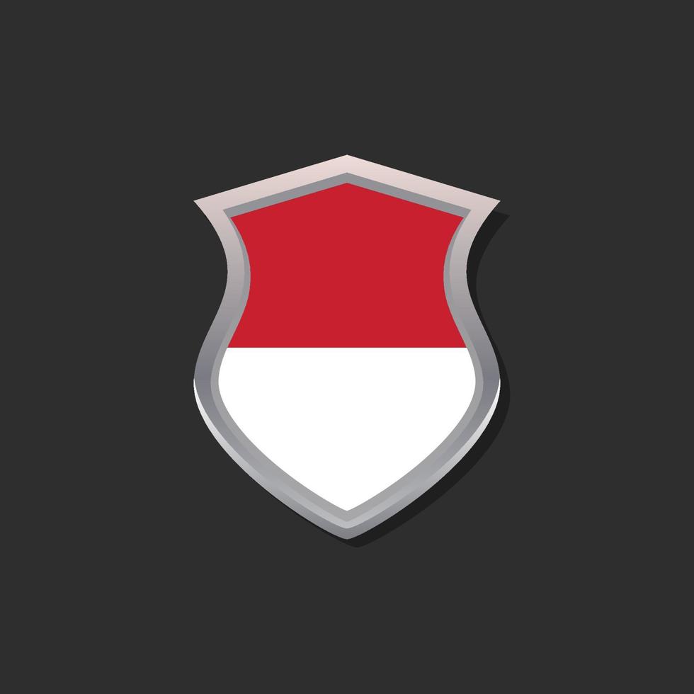 Illustration of Indonesia flag Template vector