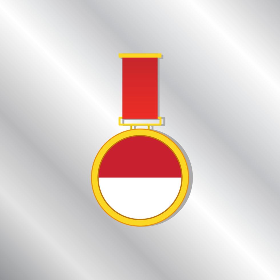 Illustration of Indonesia flag Template vector