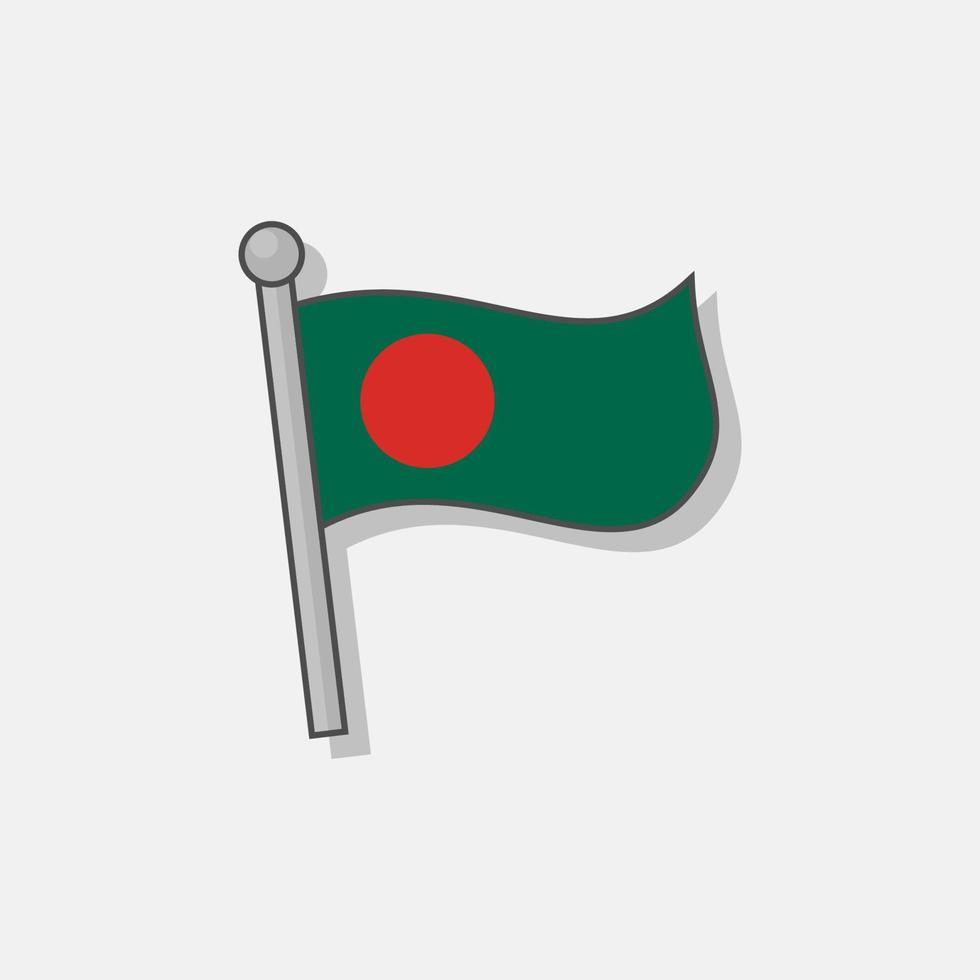 Illustration of Bangladesh flag Template vector