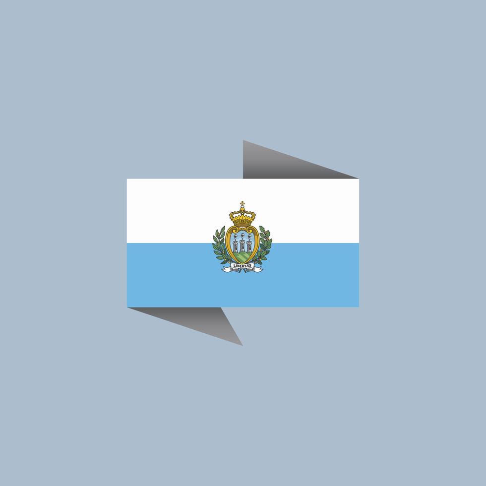 Illustration of San Marino flag Template vector