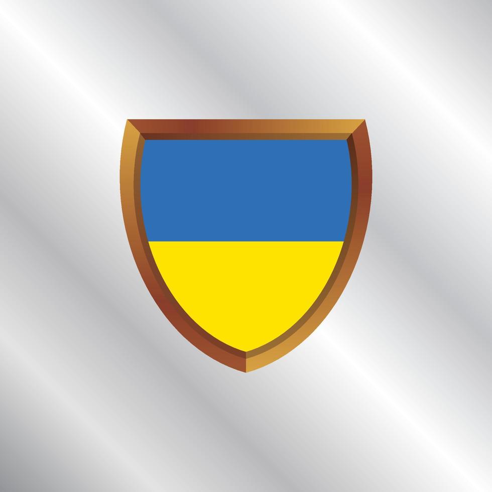 Illustration of Ukraine flag Template vector