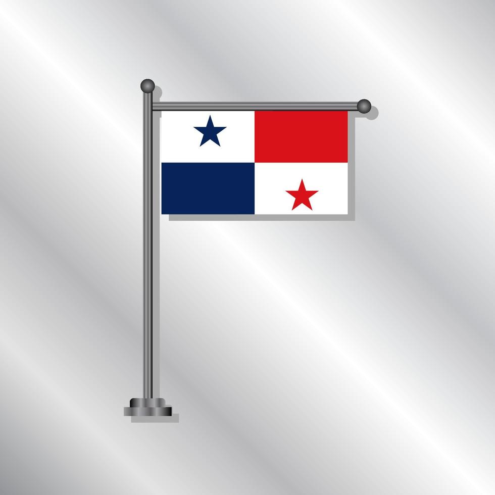 ilustración de la plantilla de la bandera de panamá vector