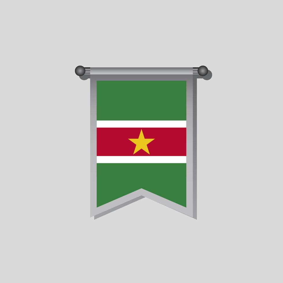 ilustración de la plantilla de la bandera de surinam vector