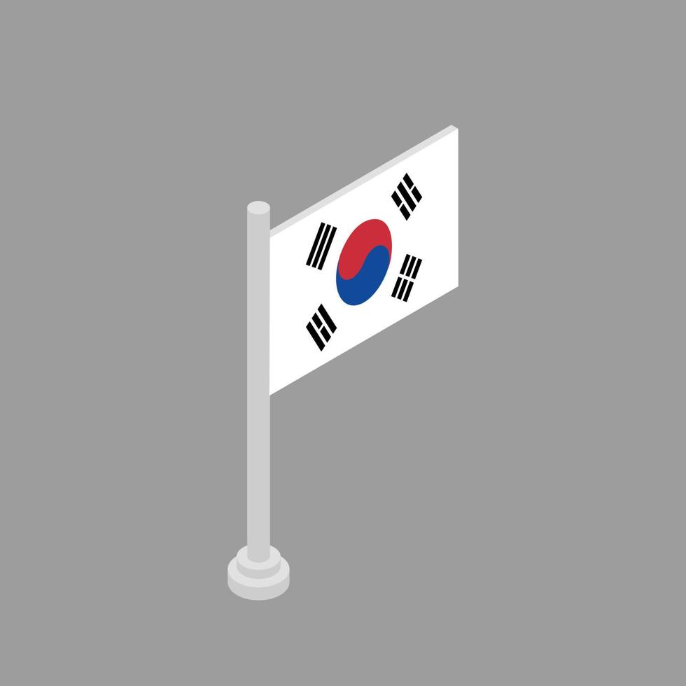 Illustration of South Korea flag Template vector
