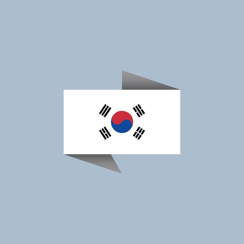 ilustración de la plantilla de la bandera de corea del sur vector