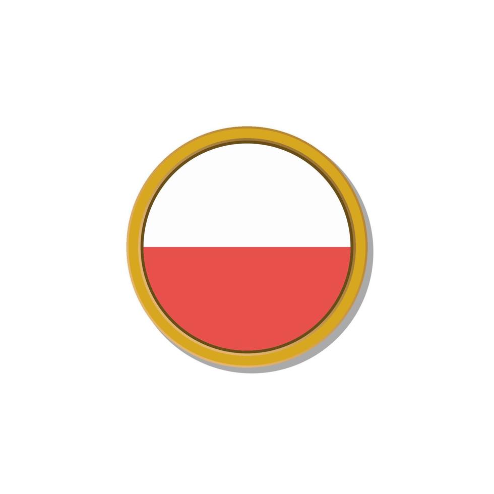Illustration of Poland flag Template vector