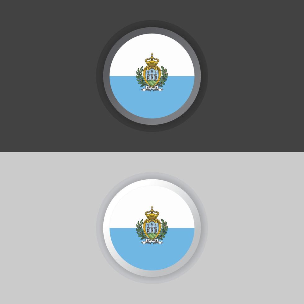 Illustration of San Marino flag Template vector
