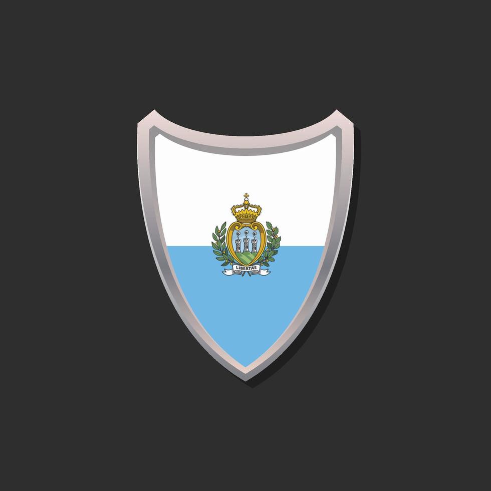 Illustration of San Marino flag Template vector