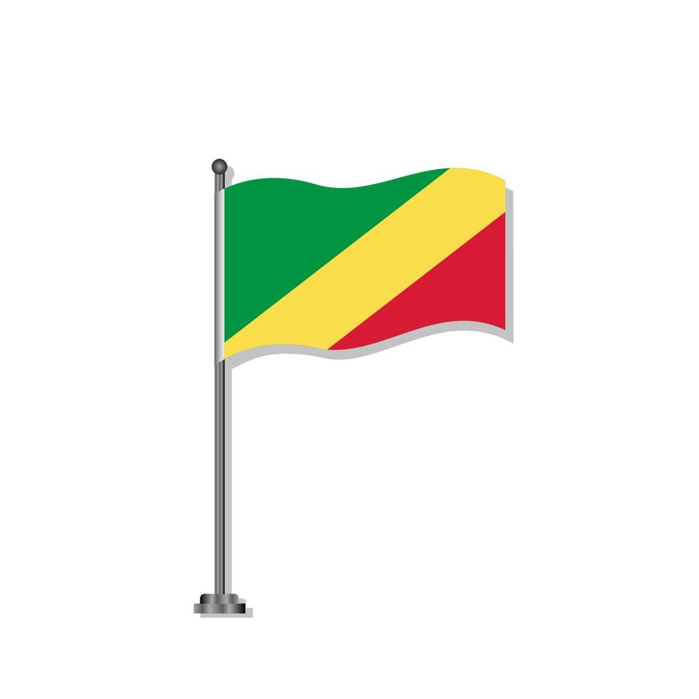 ilustración de la plantilla de la bandera del congo vector