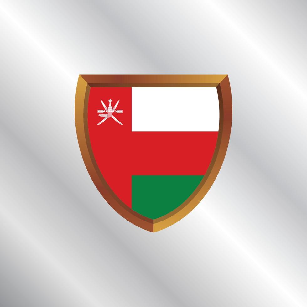 Illustration of Oman flag Template vector