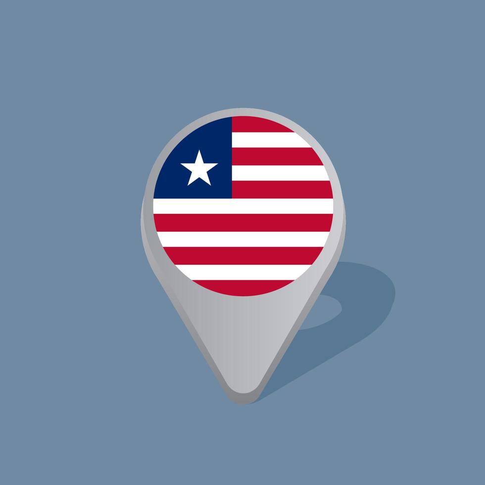 ilustración de la plantilla de la bandera de liberia vector