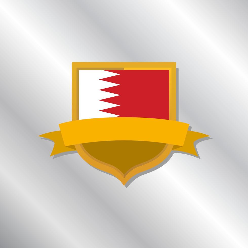 Illustration of Bahrain flag Template vector