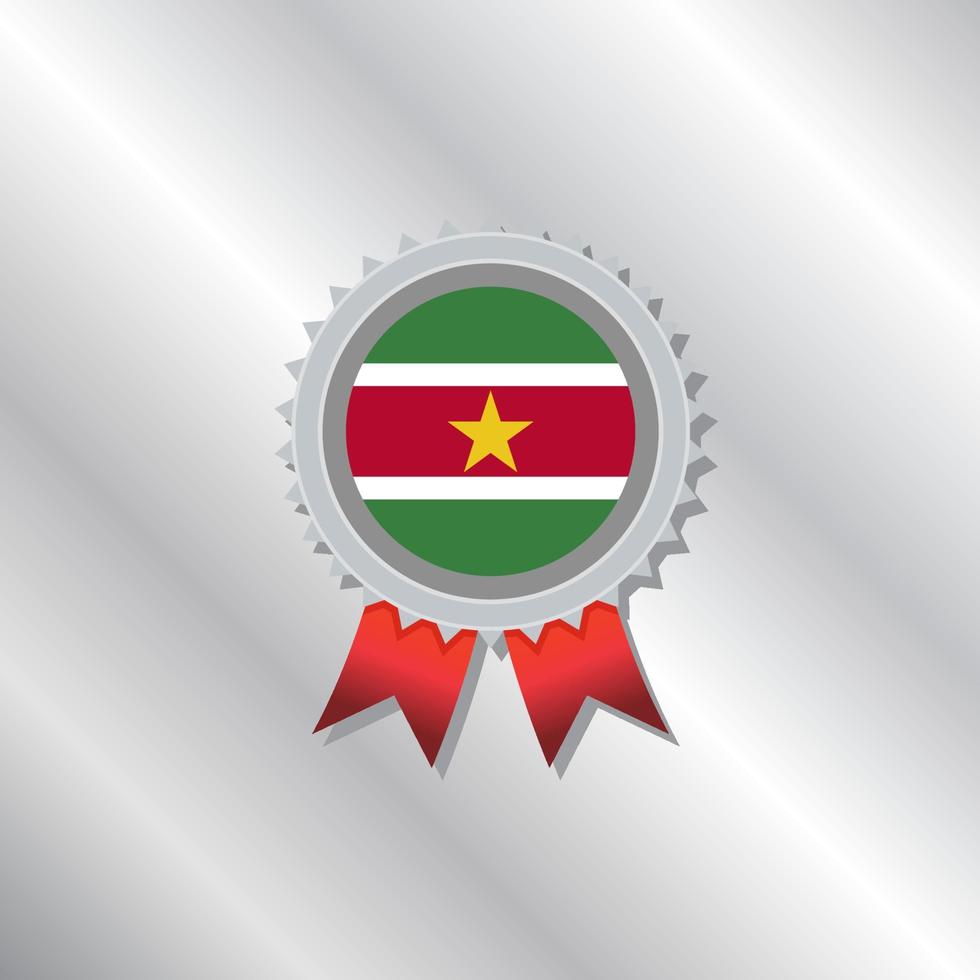 Illustration of Suriname flag Template vector