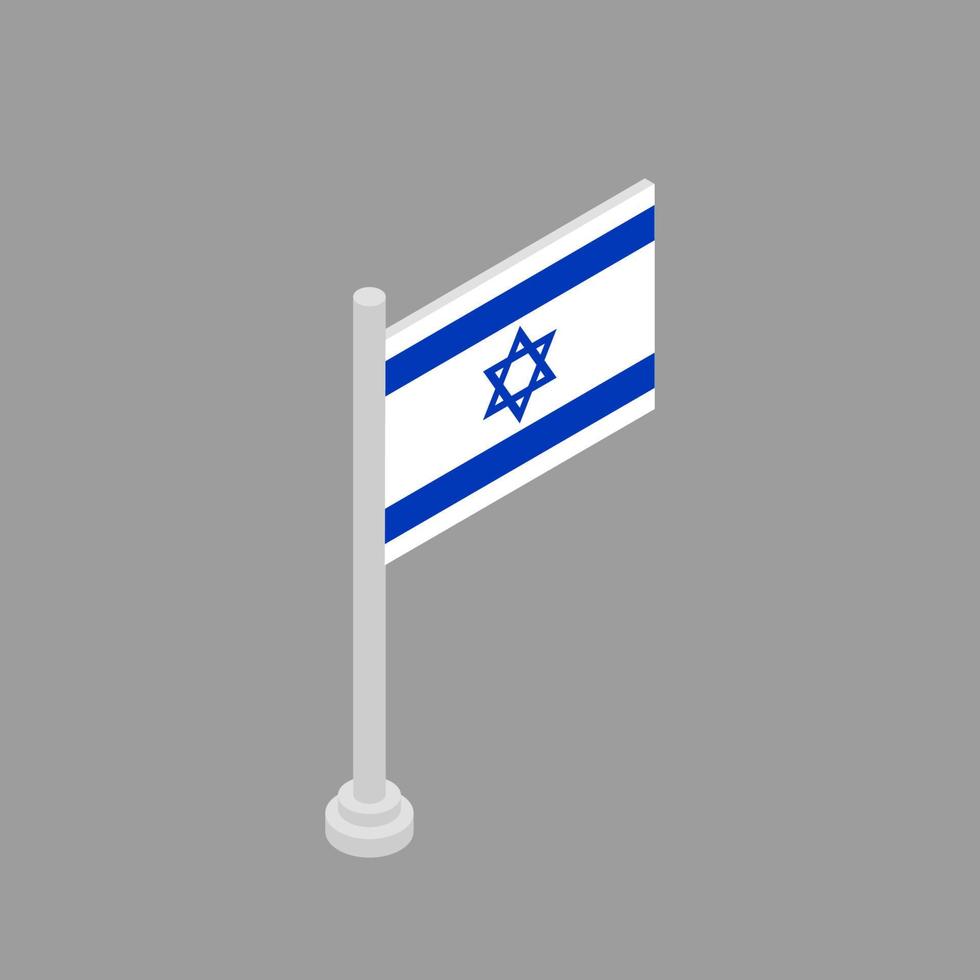 ilustración de la plantilla de la bandera de israel vector