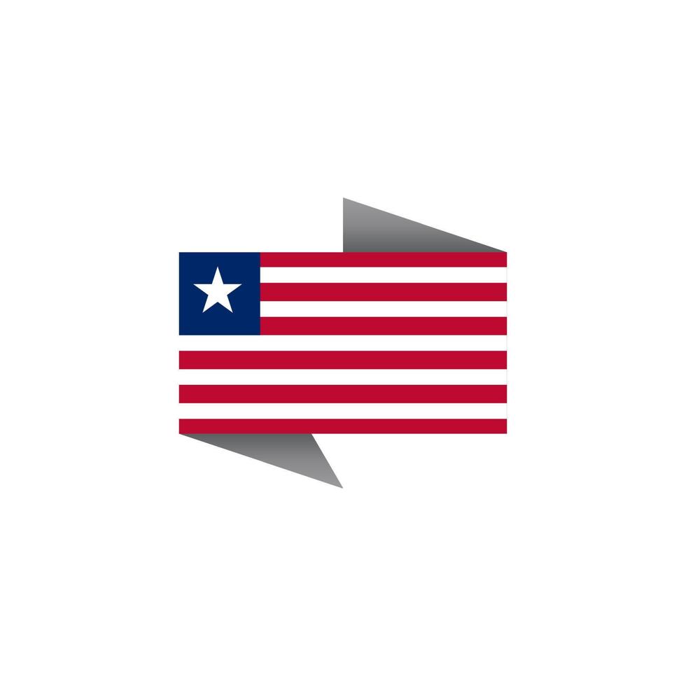 ilustración de la plantilla de la bandera de liberia vector