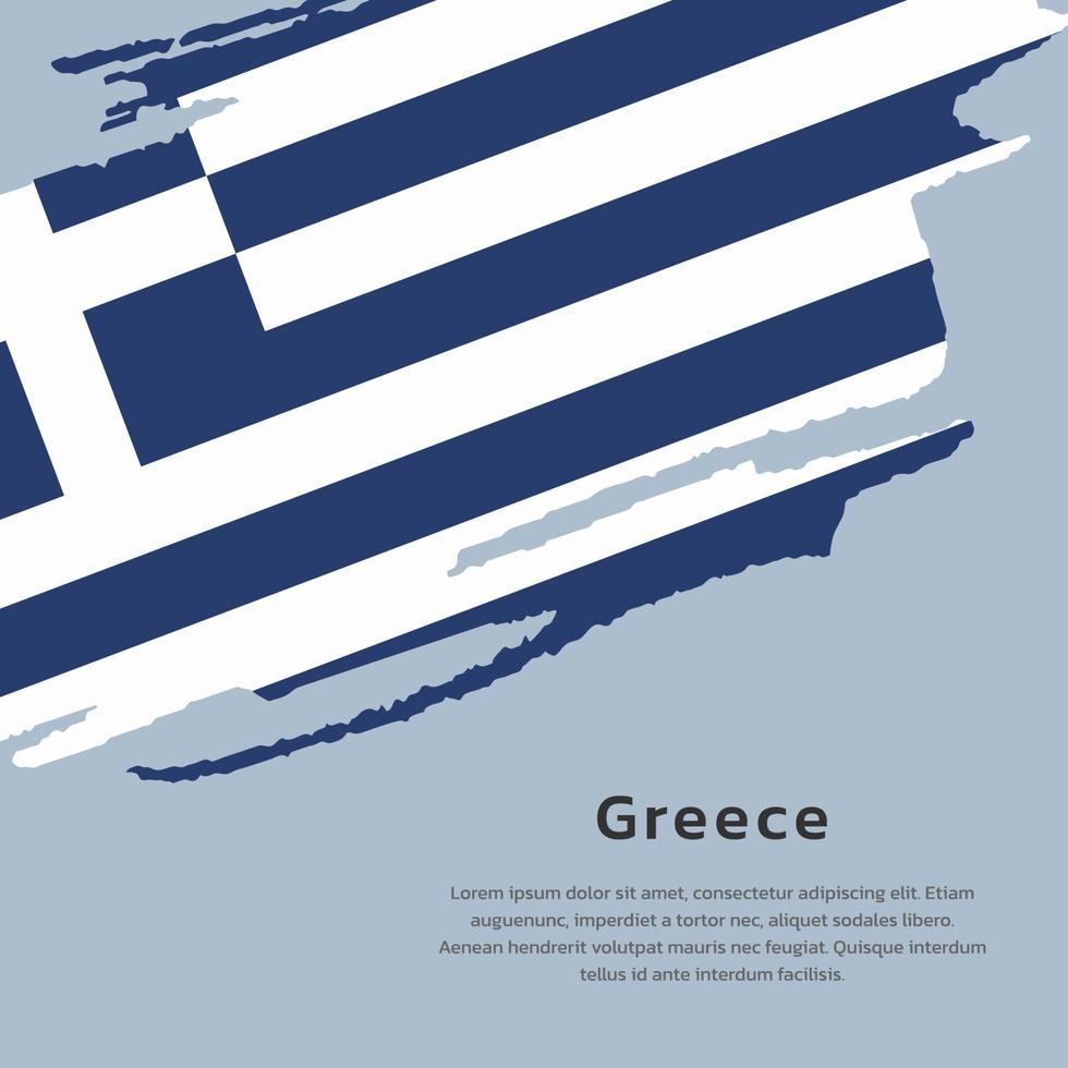 ilustración de la plantilla de la bandera de grecia vector