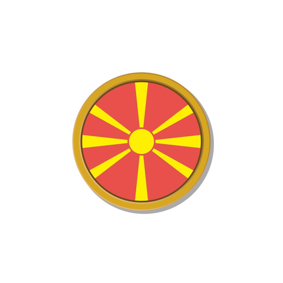 ilustración de la plantilla de la bandera de macedonia vector