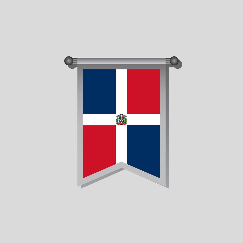 Illustration of Dominican Republic flag Template vector