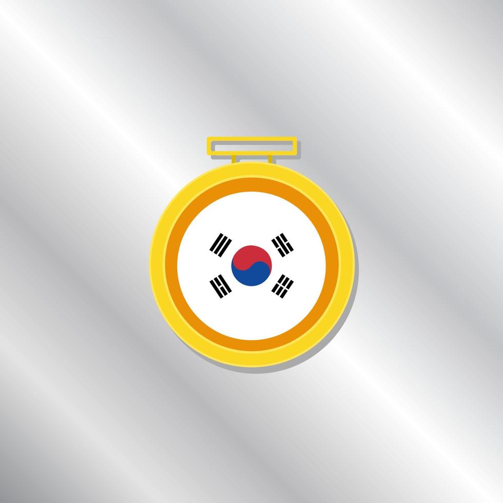 ilustración de la plantilla de la bandera de corea del sur vector