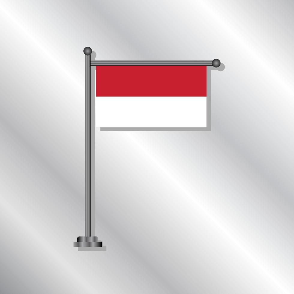 Illustration of Indonesia flag Template vector