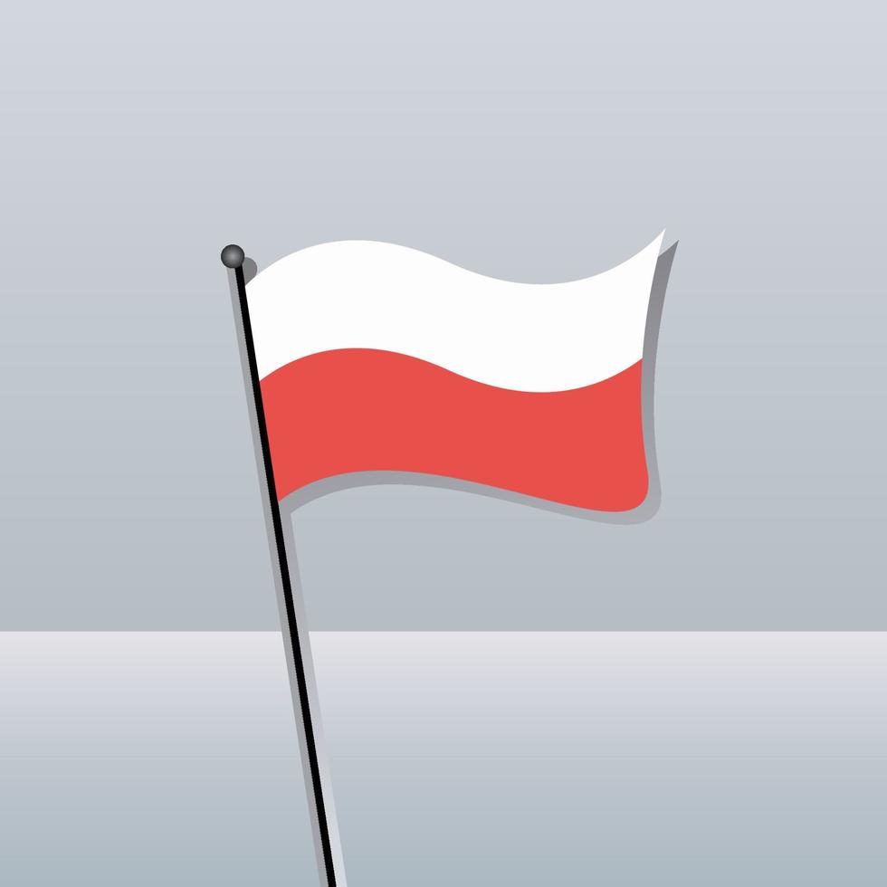 ilustración de plantilla de bandera de polonia vector