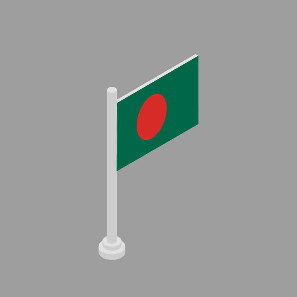 Illustration of Bangladesh flag Template vector