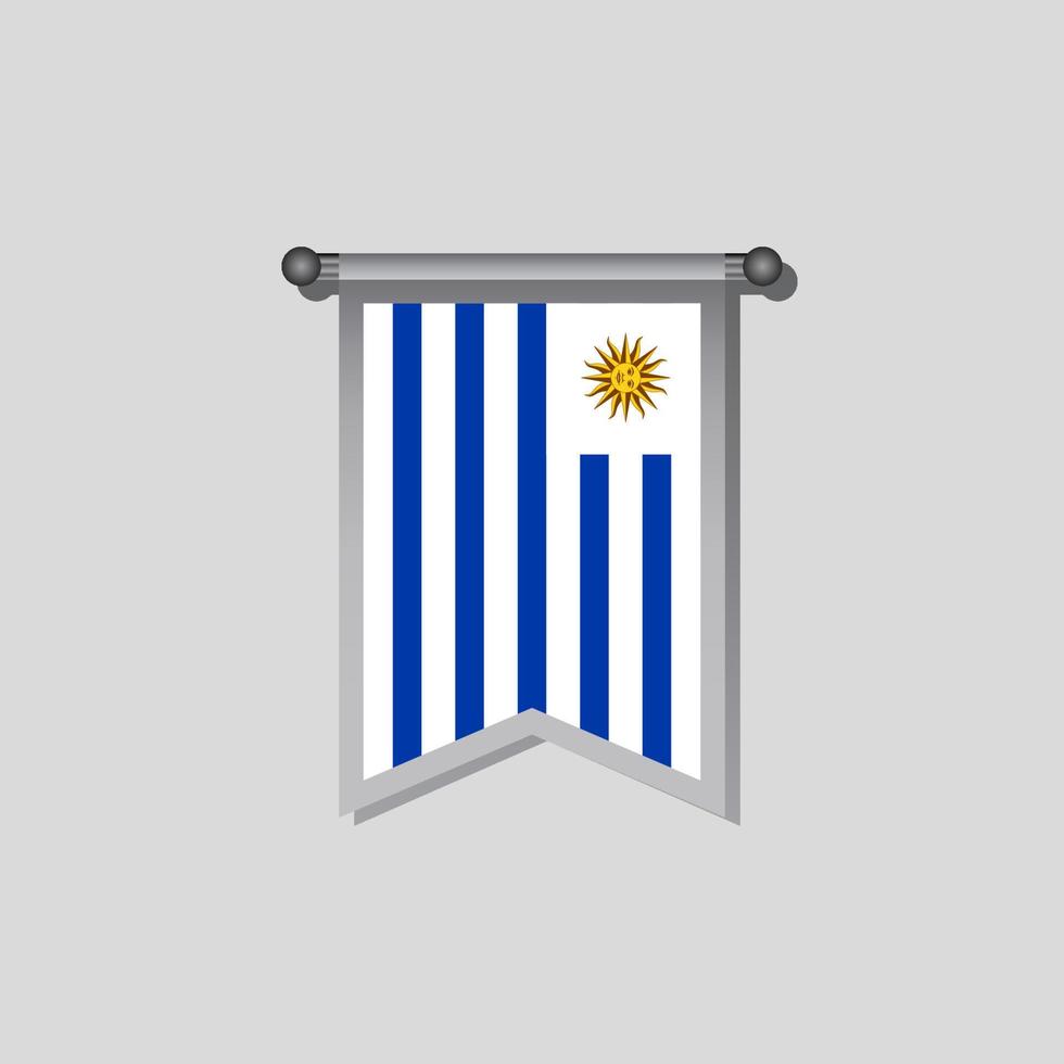 ilustración de la plantilla de la bandera de uruguay vector