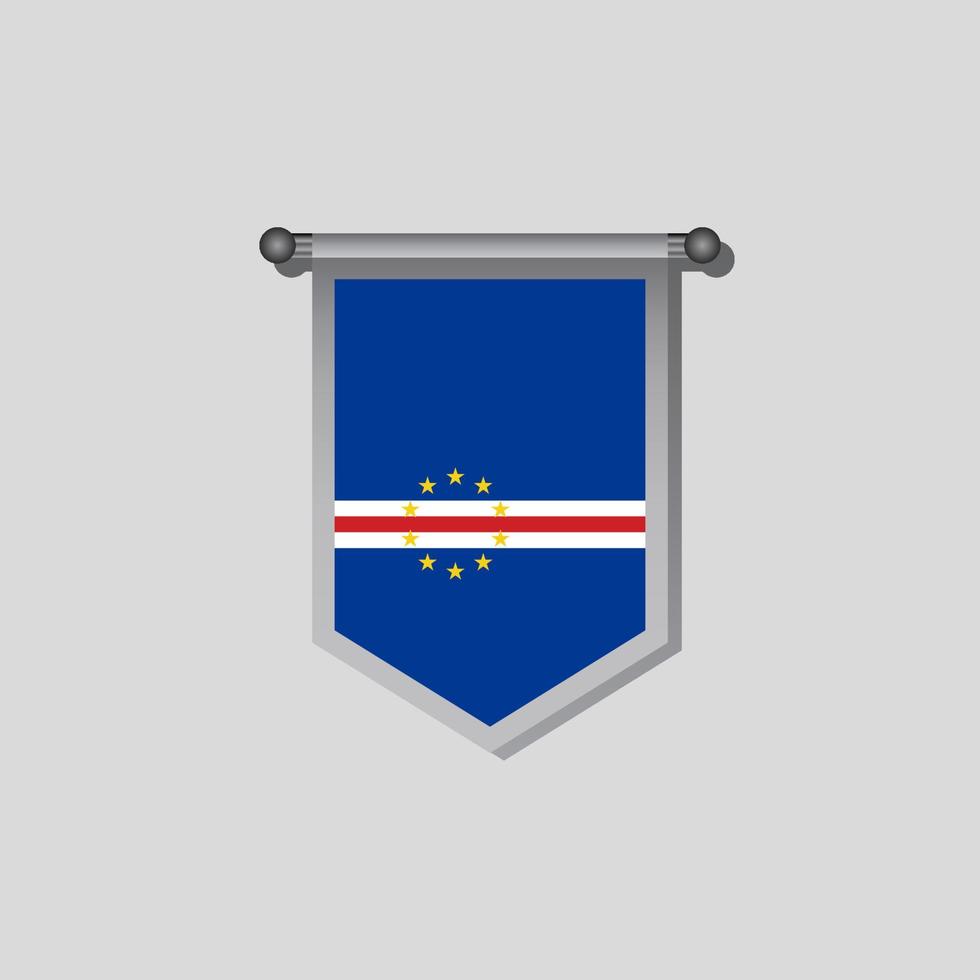 ilustración de la plantilla de la bandera de cabo verde vector