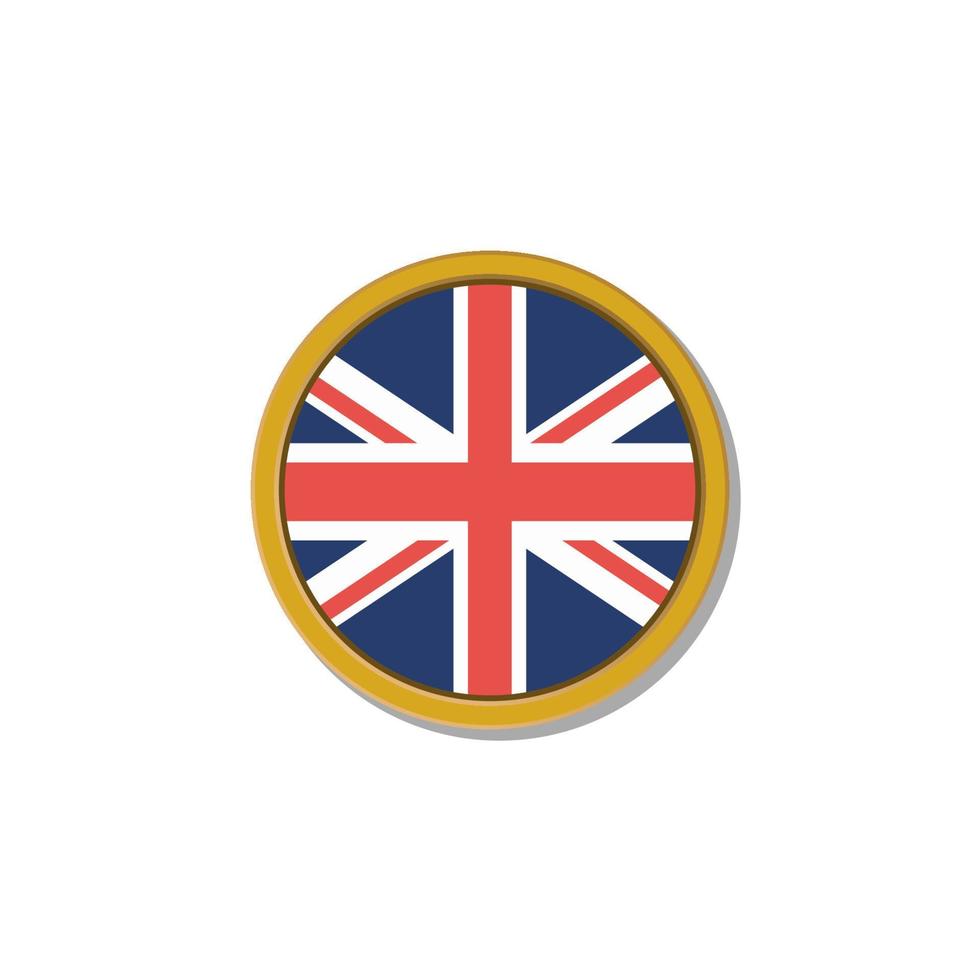 Illustration of United Kingdom flag Template vector