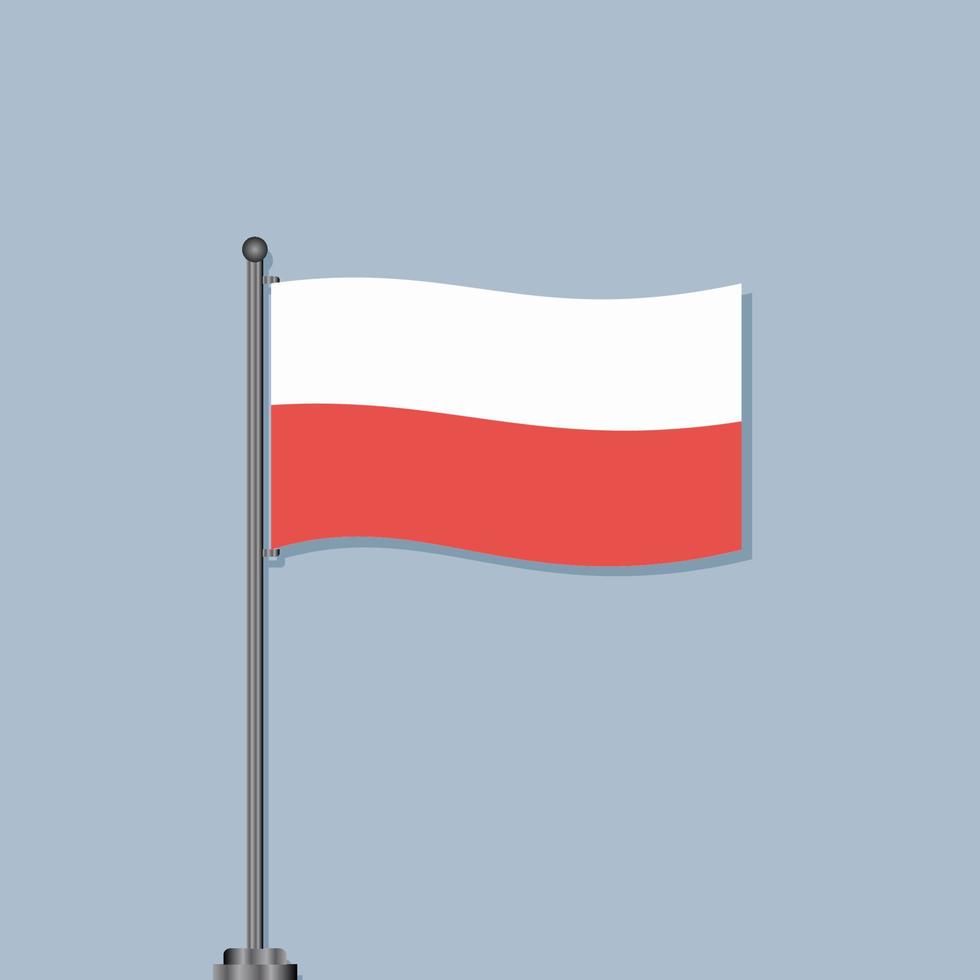 ilustración de plantilla de bandera de polonia vector