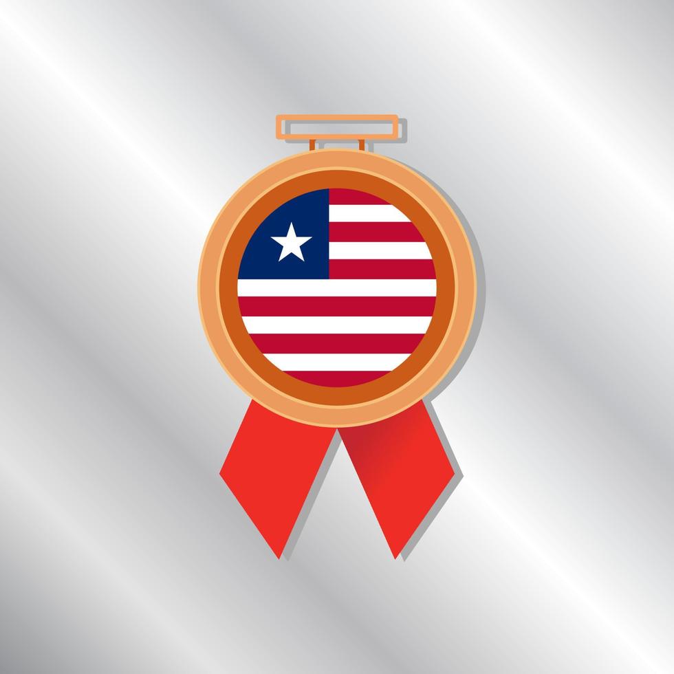 ilustración de la plantilla de la bandera de liberia vector