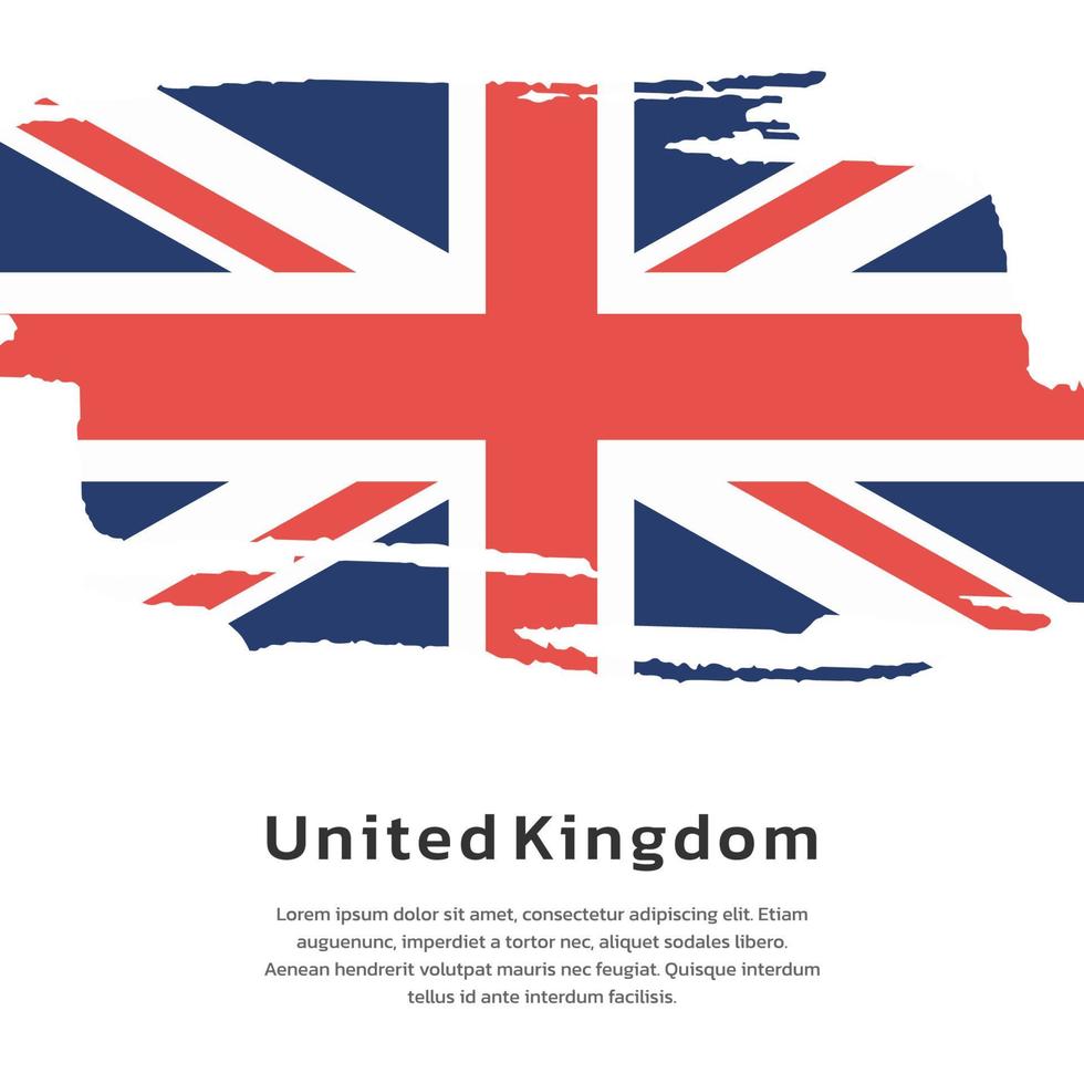 Illustration of United Kingdom flag Template vector