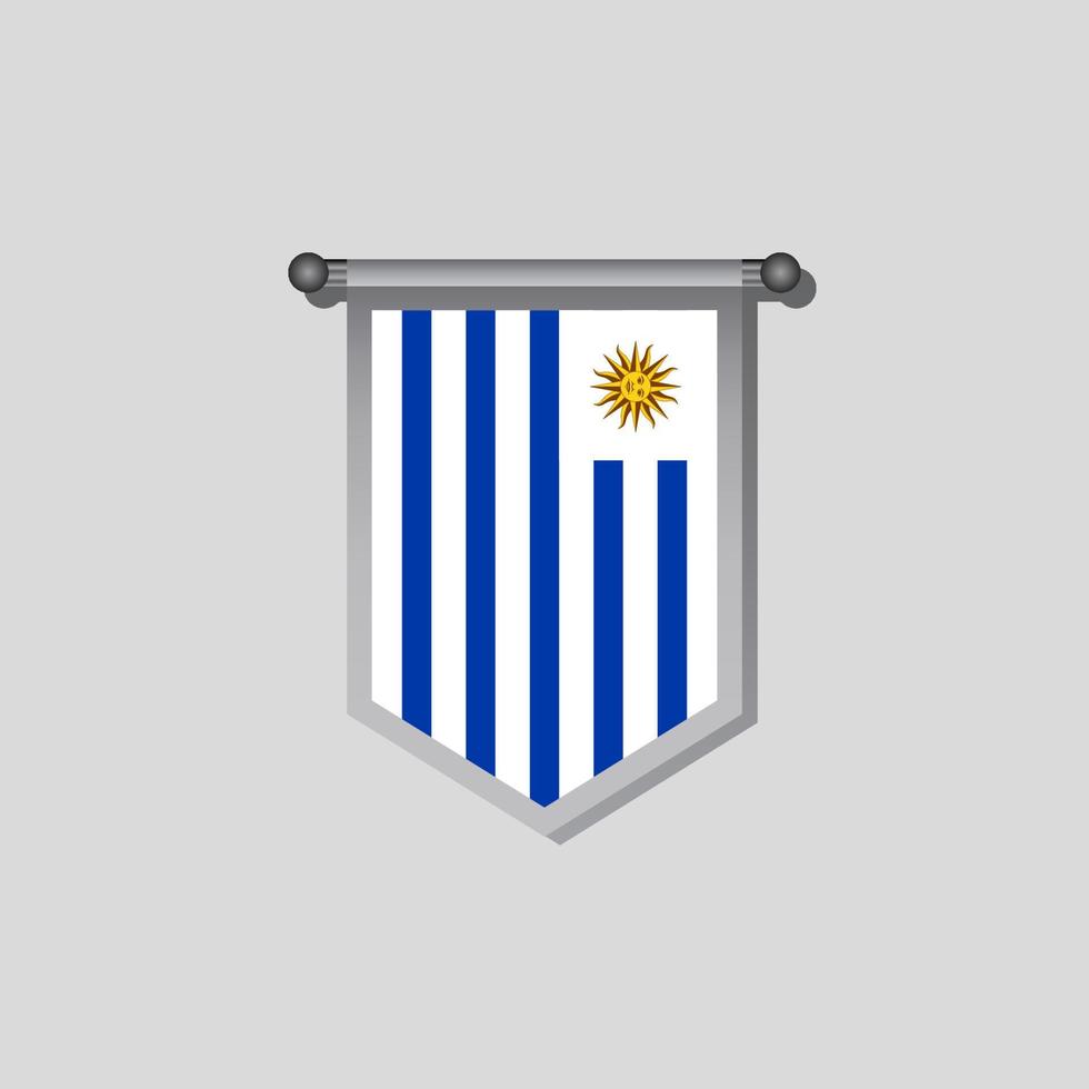 ilustración de la plantilla de la bandera de uruguay vector