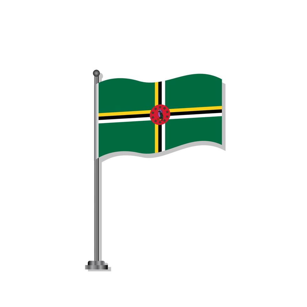 Illustration of Domonica flag Template vector