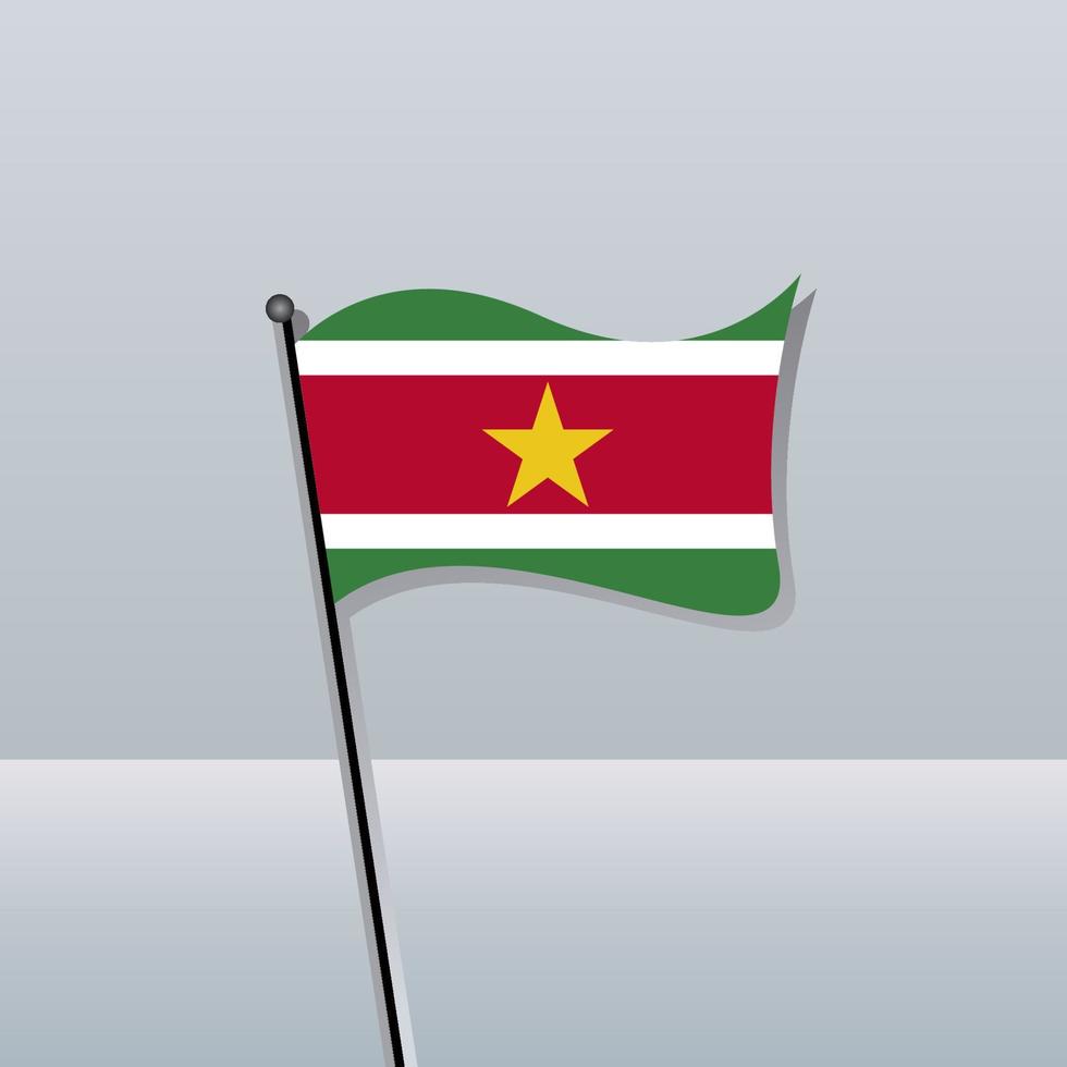 Illustration of Suriname flag Template vector