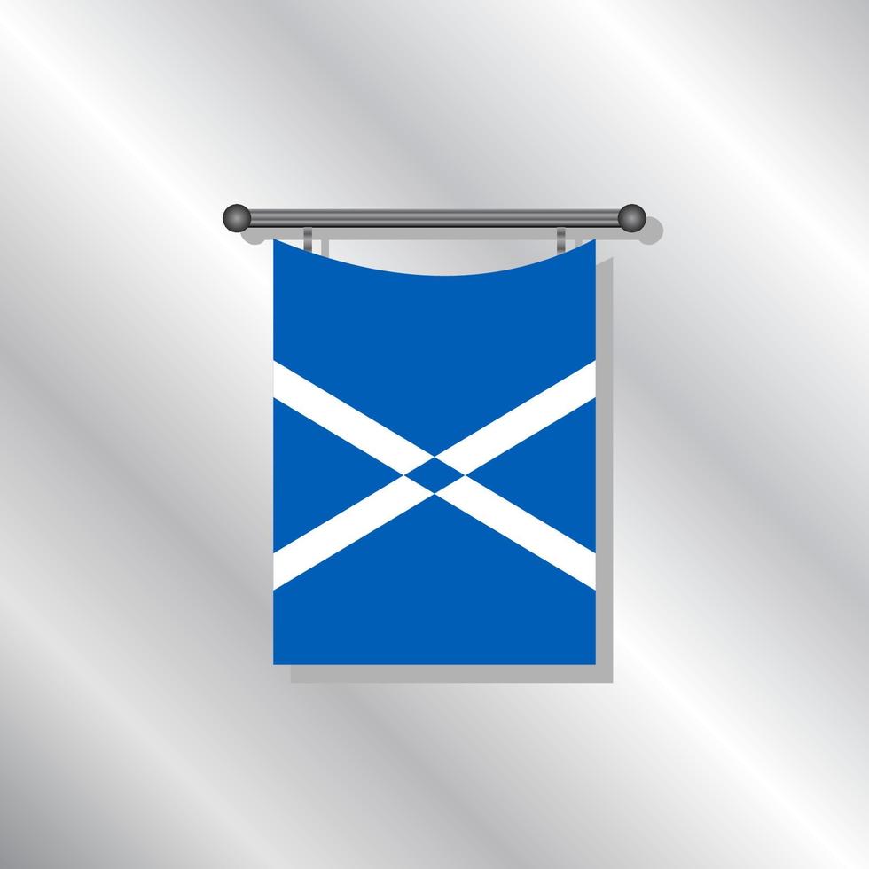 ilustración de plantilla de bandera de escocia vector