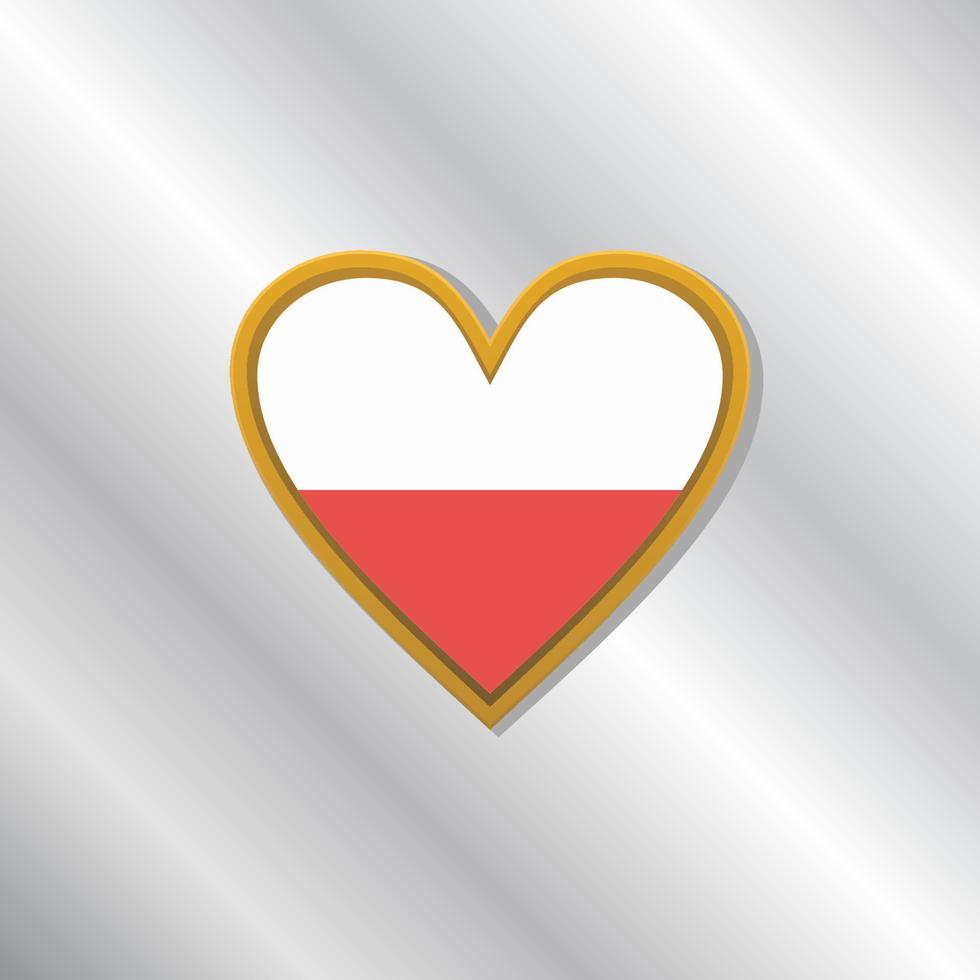 ilustración de plantilla de bandera de polonia vector