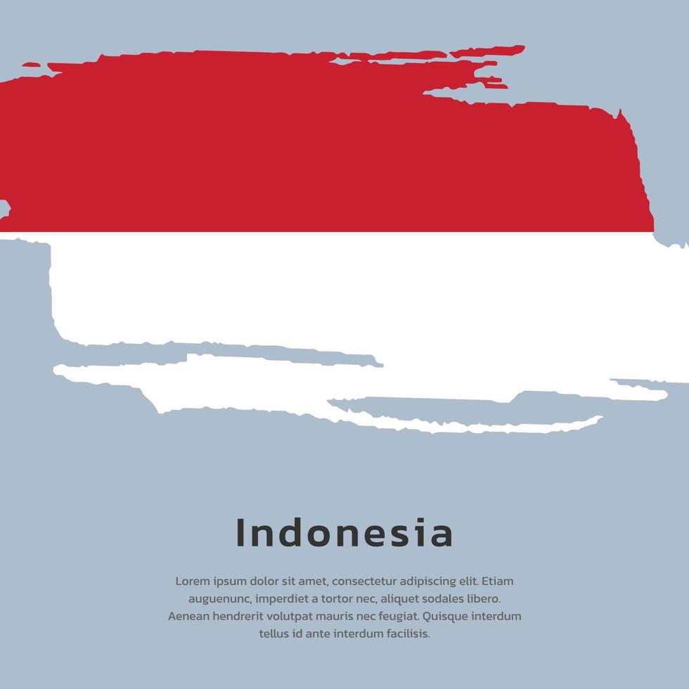 ilustración de la plantilla de la bandera de indonesia vector