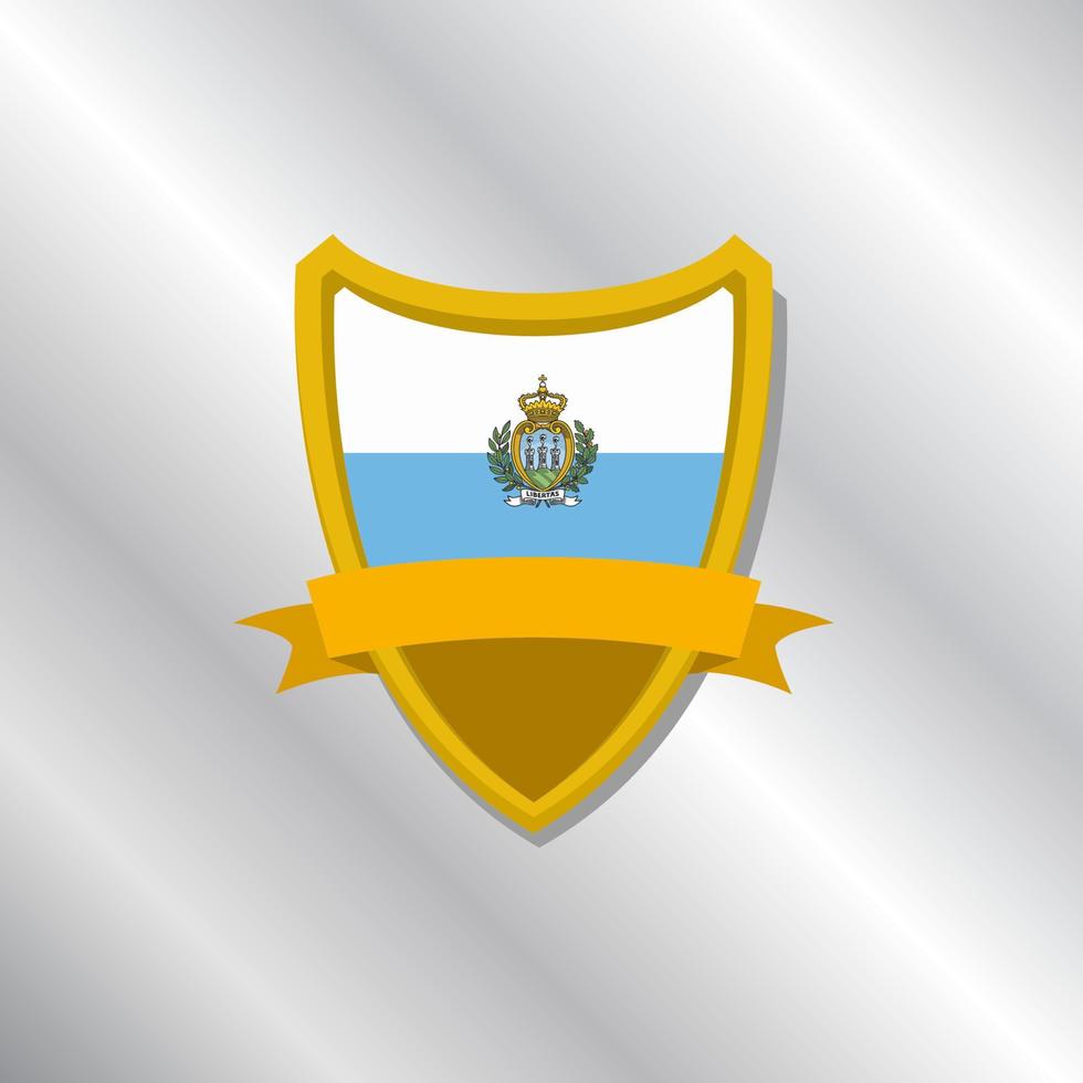 Illustration of San Marino flag Template vector