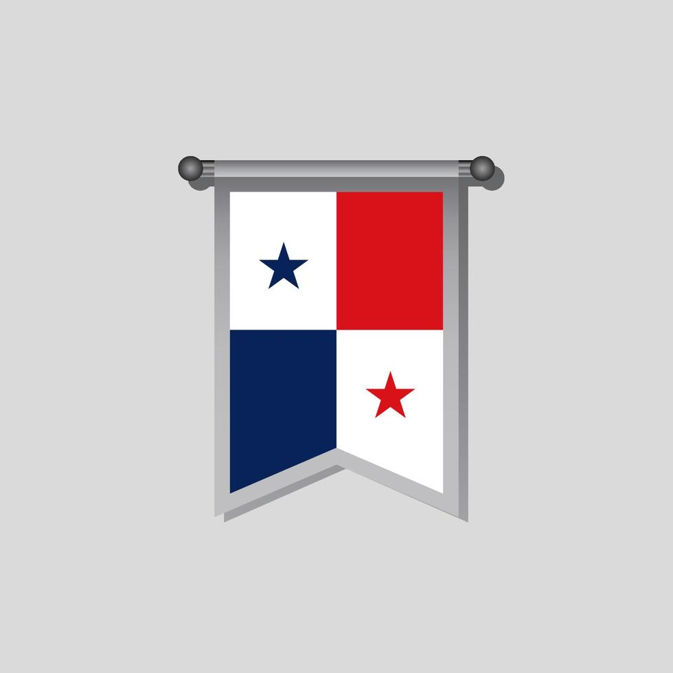 ilustración de la plantilla de la bandera de panamá vector