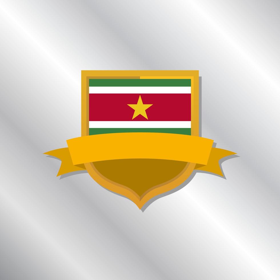 Illustration of Suriname flag Template vector