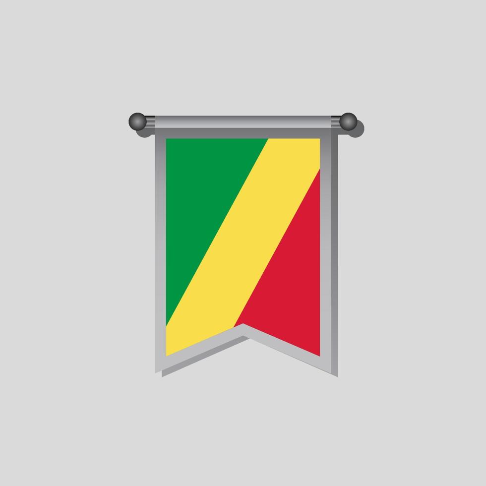 Illustration of Congo flag Template vector