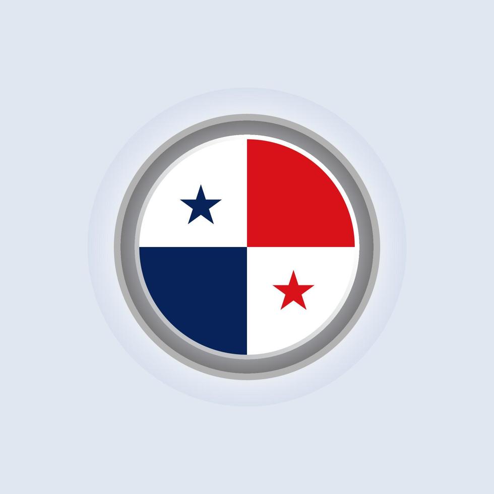 ilustración de la plantilla de la bandera de panamá vector