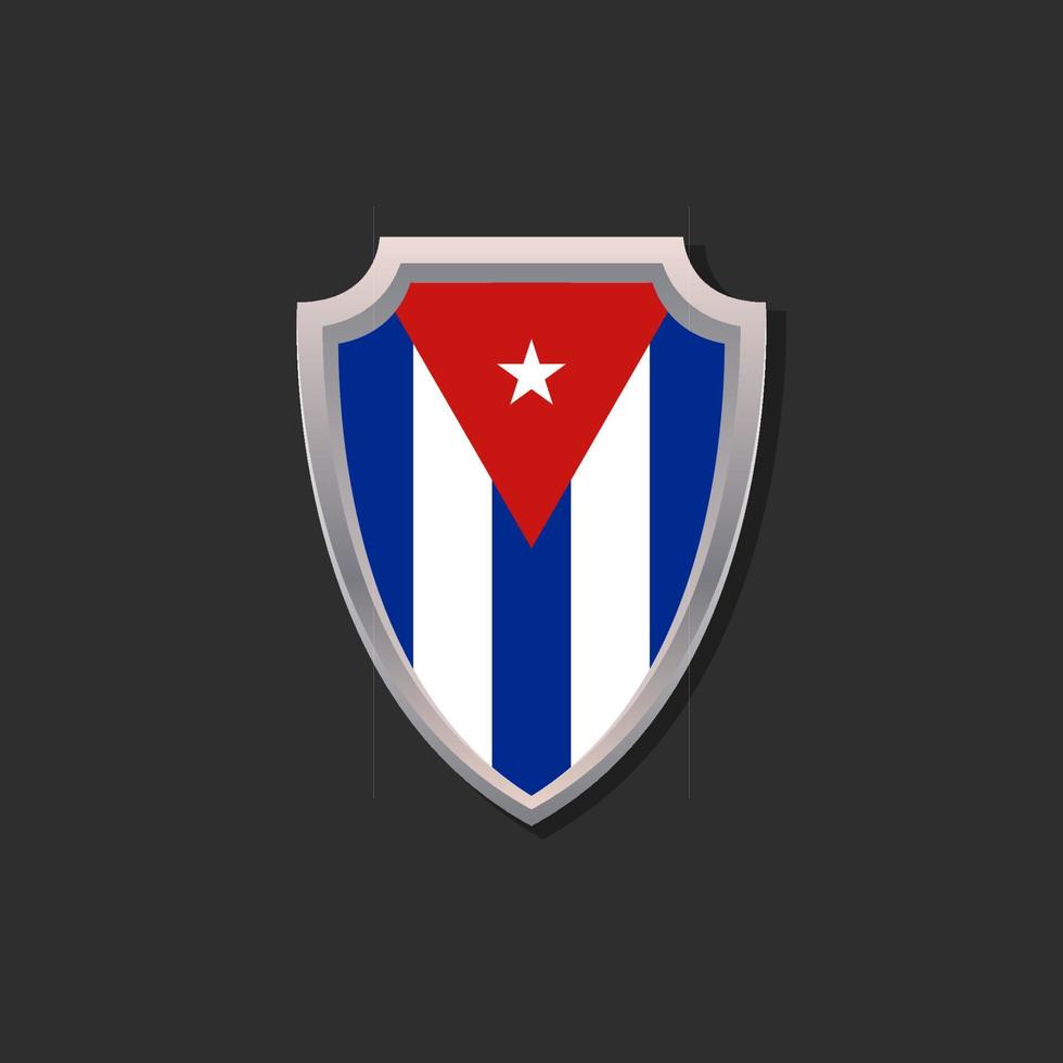 Illustration of Cuba flag Template vector