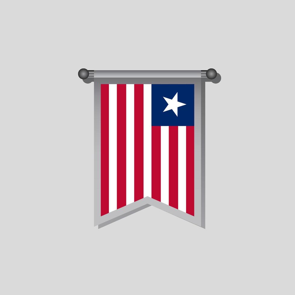 ilustración de la plantilla de la bandera de liberia vector