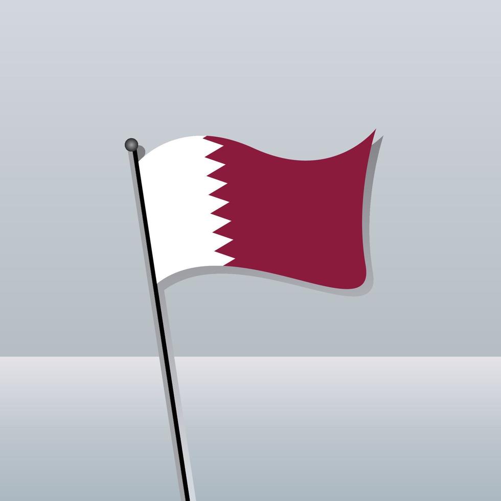 Illustration of Qatar flag Template vector
