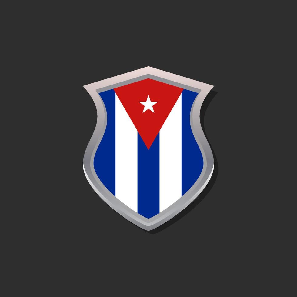 ilustración de la plantilla de la bandera de cuba vector