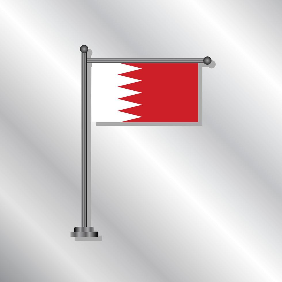 Illustration of Bahrain flag Template vector