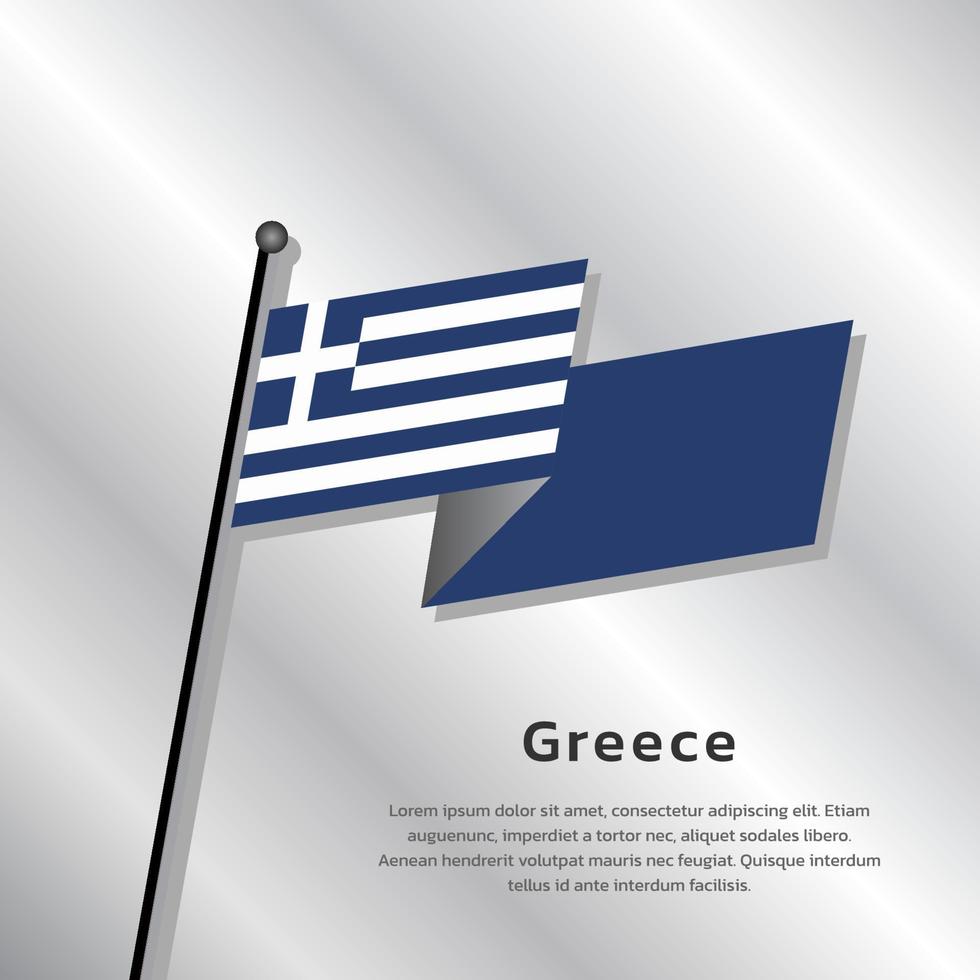 Illustration of Greece flag Template vector